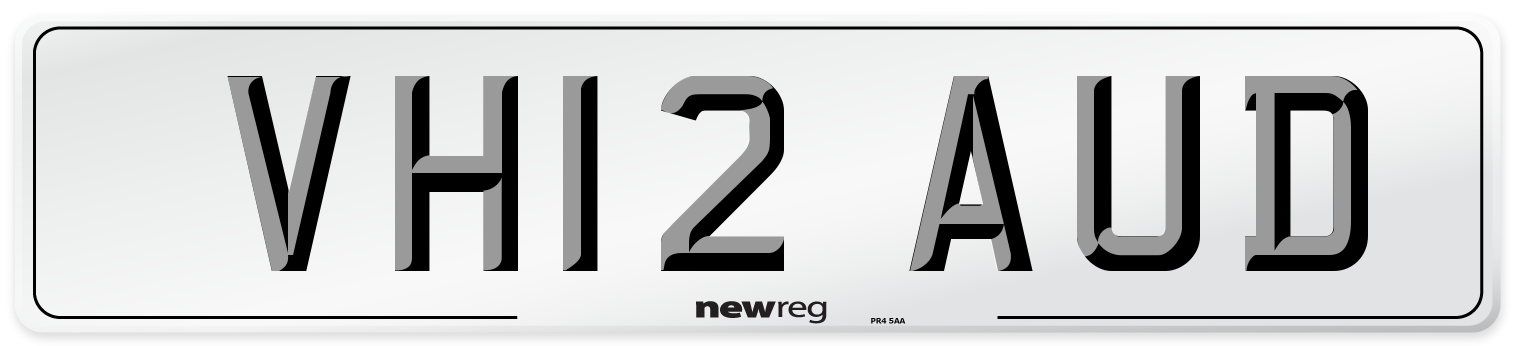 VH12 AUD Number Plate from New Reg